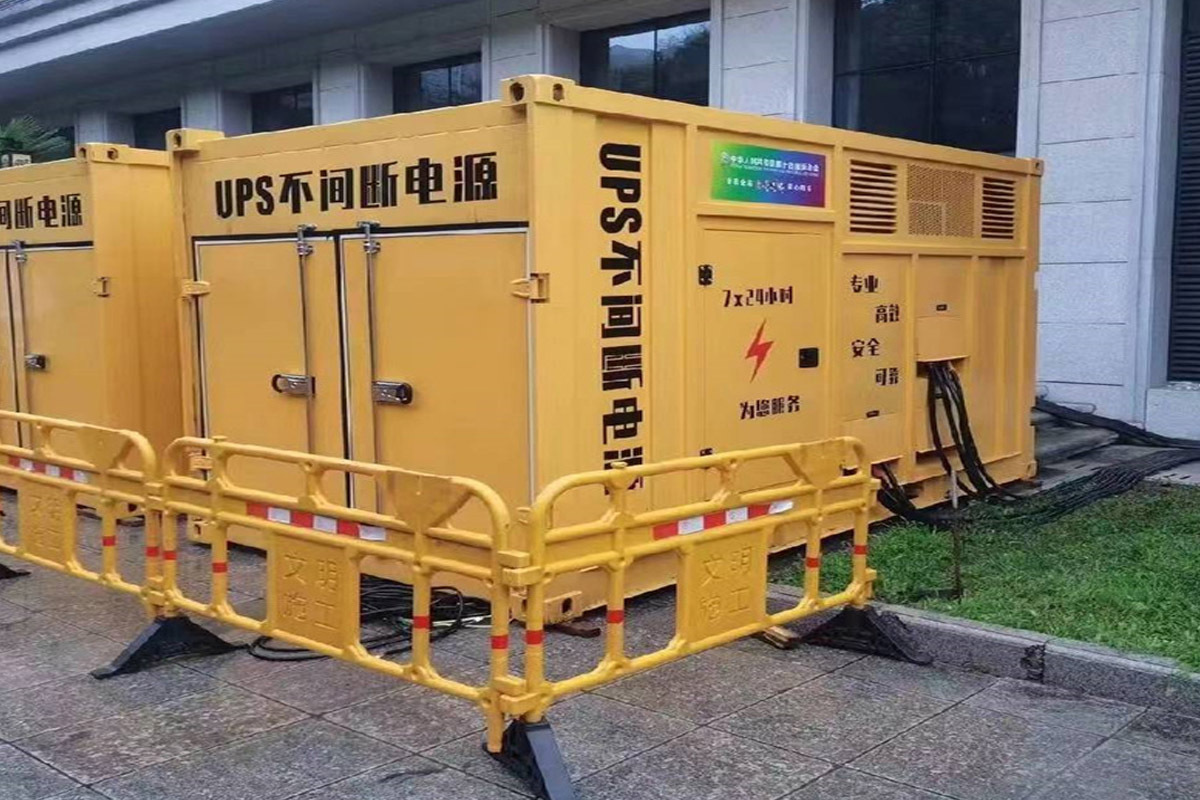 勐腊发电机租赁施工现场